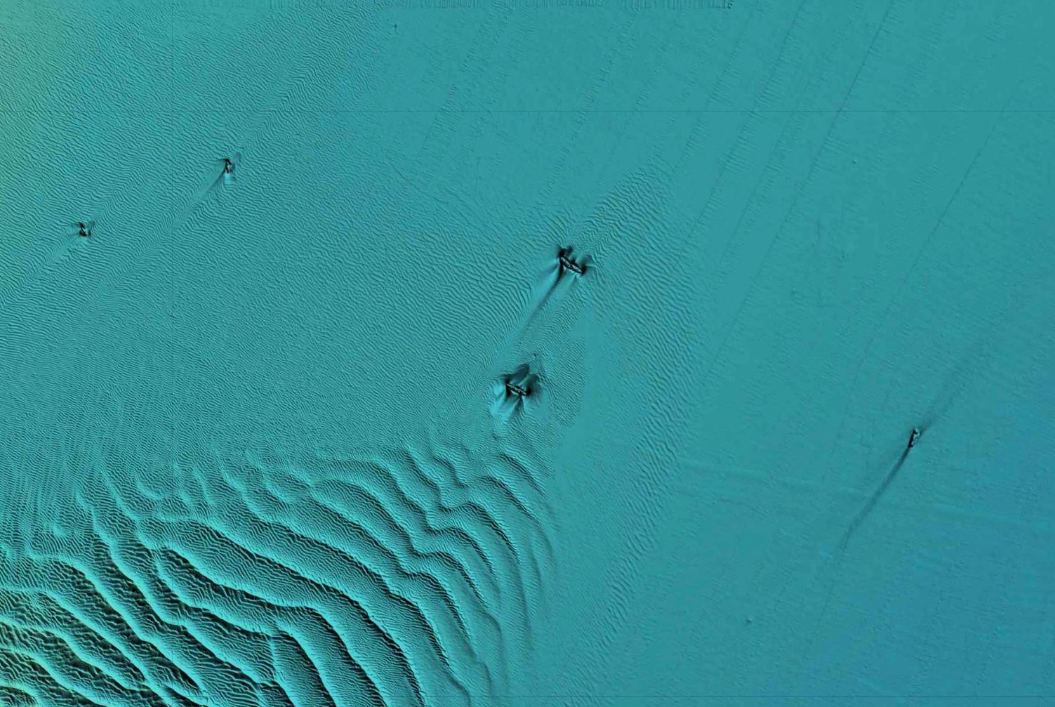 Darstellung des Meeresboden mit Relief Schattierung